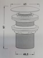 Донный клапан "Клик-клак" с переливом Ledeme L65-2