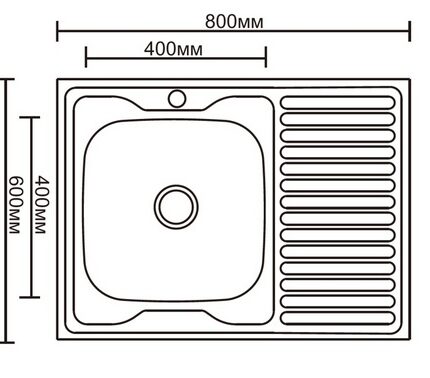 Накладная кухонная мойка Ledeme L78060-L
